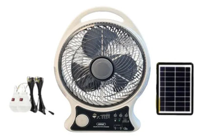 ABANICO RECARGABLE 14" SOLAR CON ALTAVOZ